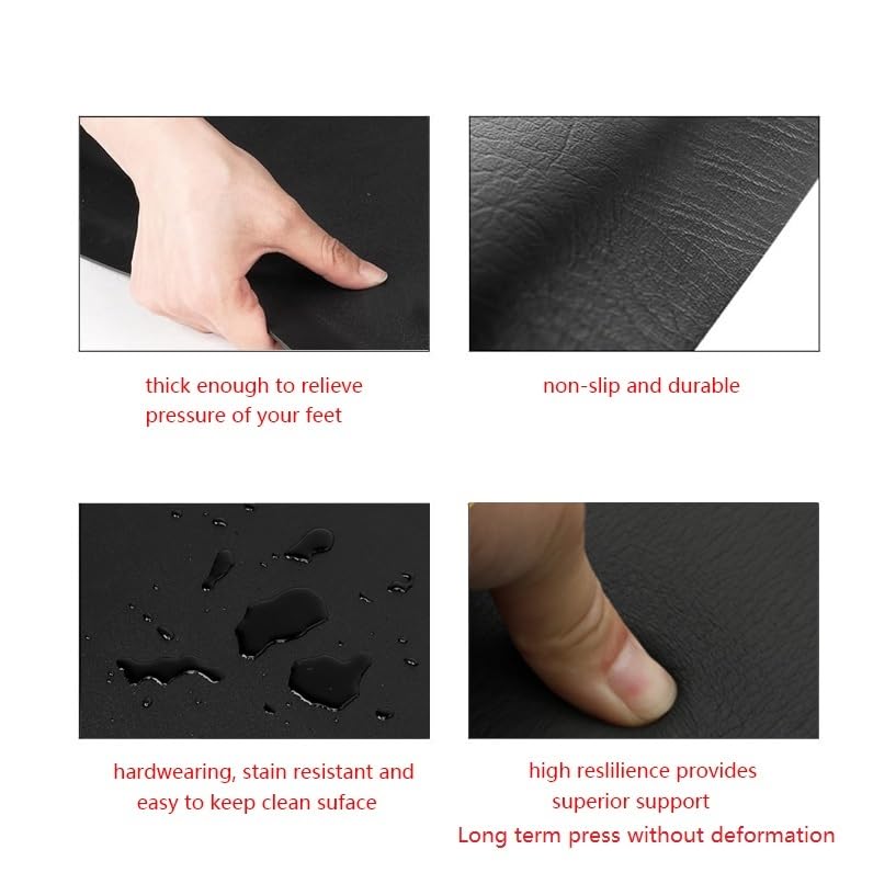 Kaleurrier Floor Mats for Hair Salon Chair - Barber Chair Anti Fatigue Rectangle Mat for Hair Stylist to Prevent Fatigue Caused by Standing - 5 ft. x 3 ft. Barbershop Pad Salon Station Equipment