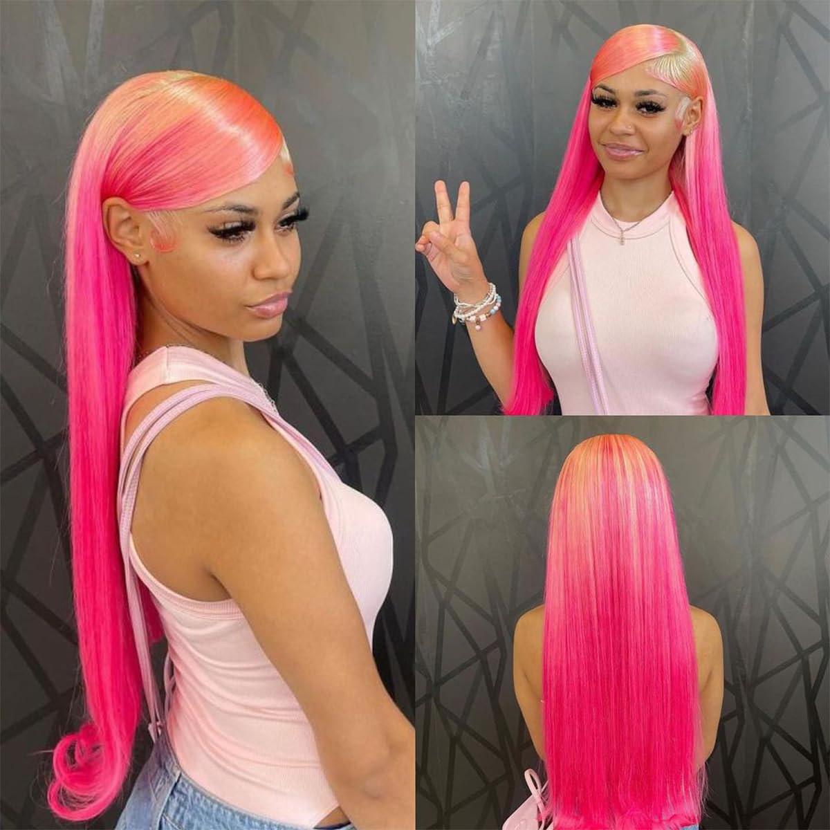 ZWJSH 26 Inch Blonde Wig Human Hair 613 Lace Front Wig Human Hair Honey Blonde Straight Lace Front Wigs Human Hair 13x4 HD Lace Front Wigs Human Hair Pre Plucked Glueless Colored Wigs for Women