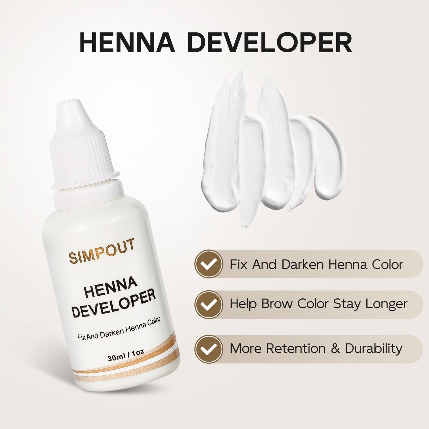 (Upgrade) Simpout Henna Hair Kit - 6 grams, Spot Color Henna Hair Kit with Developer, 100% Natural Root Touch Up, Professional Salon & Home DIY Kit, Easy to Use (Black)
