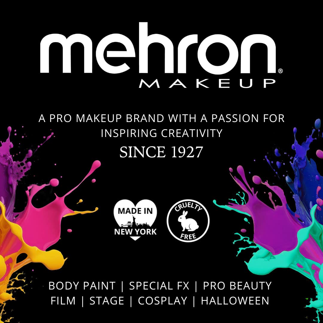 Mehron Makeup Fantasy FX Cream Makeup | Water Based | Halloween | Yellow Face & Body Paint For Adults 1 fl oz (30ml) (YELLOW)