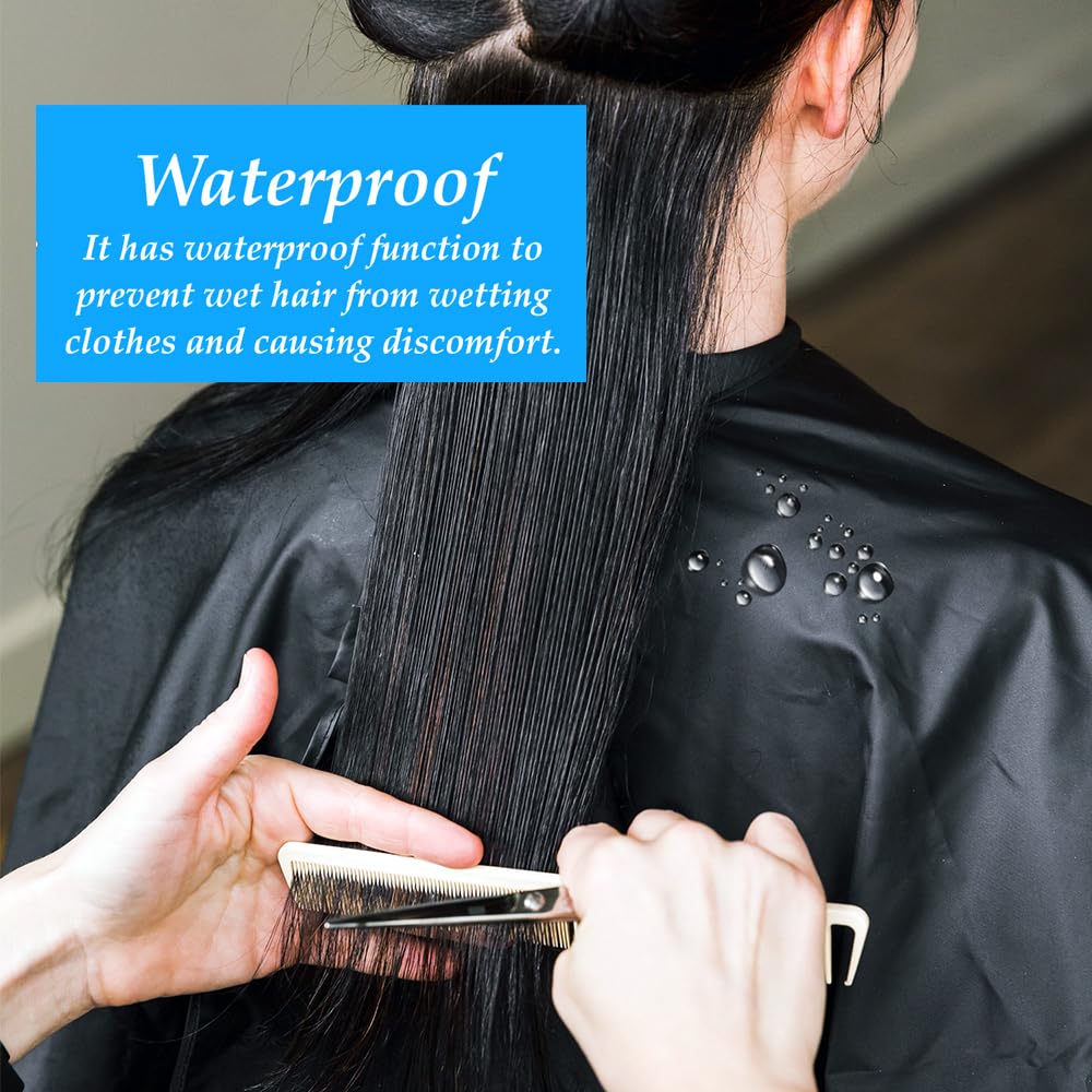 1 PACK Hair Salon Capes with Snap Closure Waterproof Hairdressing Styling Hair Cutting Coloring Nylon Cape with Brush for Barber Hairdressers