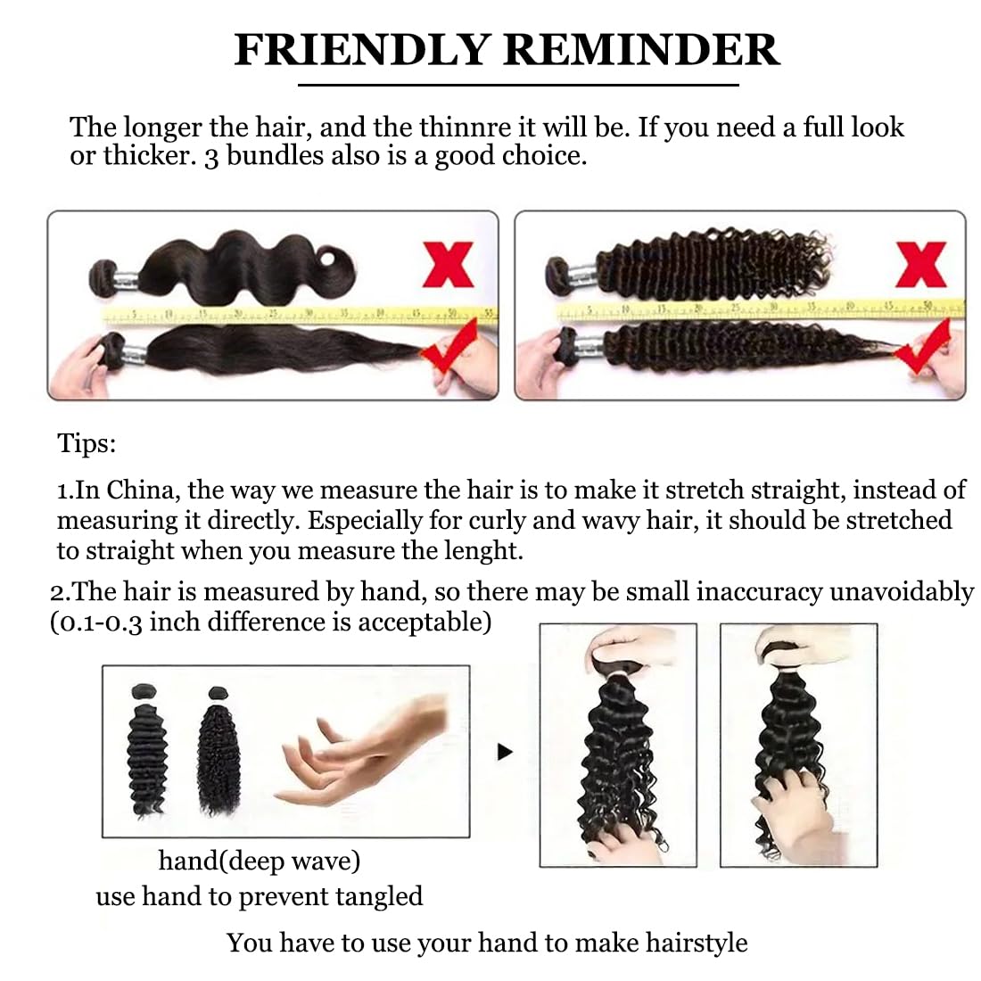 Deep Wave Human Hair Bundles 18 20 22 Inch Deep Curly Bundles Human Hair 100% Unprocessed Brazilian Virgin Weave 3 Bundles Wet and Wavy Human Hair Bundles Double Weft Water Wave Bundles Natural Black