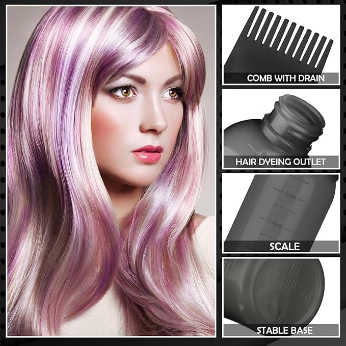 Zicotour Continuous Hair Spray Bottle and Root Comb Applicator Bottle Hair Oil Applicator Water Mister for Hairstyling