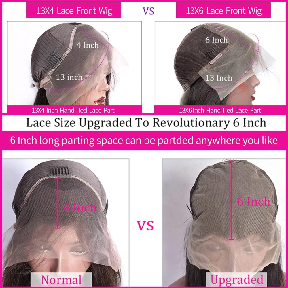 Zhengshuo 13x6 Lace Front Wigs Human Hair Water Wave Hd Lace Front Wigs Human Hair for Black Women Pre Plucked with Baby Hair 180% Wet and Wavy Human Hair Wigs (24 Inch, water wave wig)