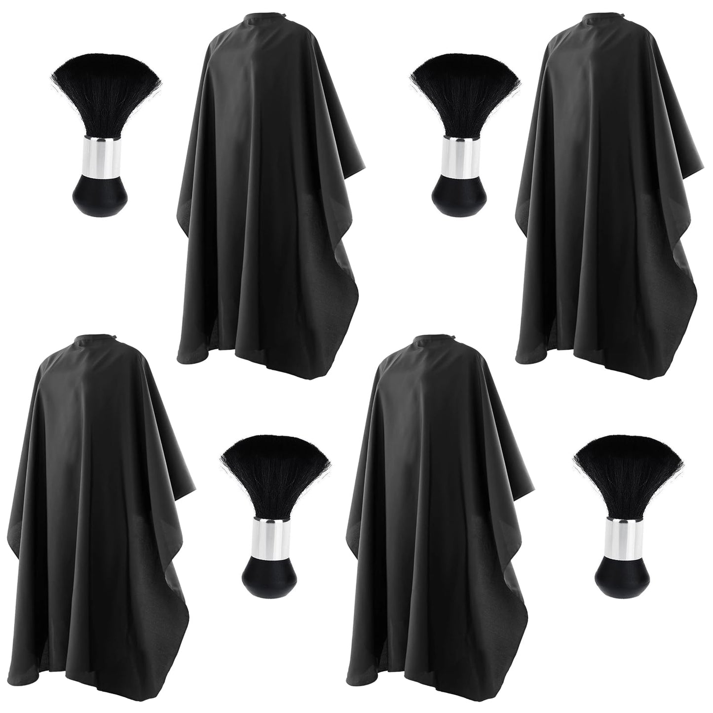 1 PACK Hair Salon Capes with Snap Closure Waterproof Hairdressing Styling Hair Cutting Coloring Nylon Cape with Brush for Barber Hairdressers