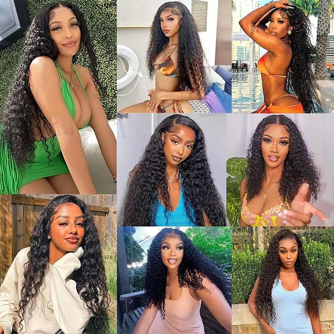 ZHENLISI Water Wave Bundles Human Hair 3 Bundles 10A Brazilian Unprocessed Virgin Human Hair Wet and Wavy Bundle Curly Weave Human Hair Extensions Natural Black 24 24 24 Inch
