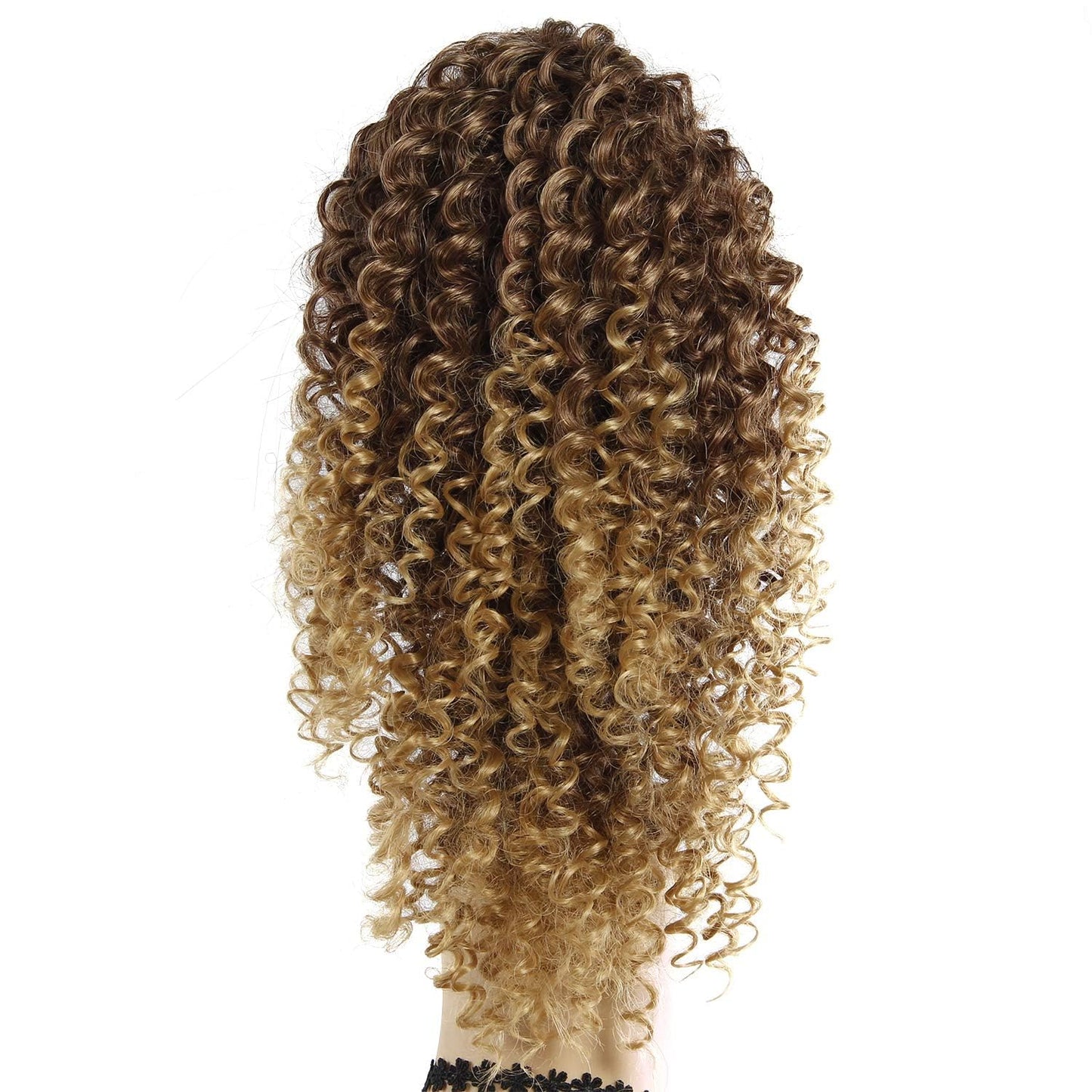 YXCHERISHAIR Ponytail Extension,Curly Wavy Ponytails Ombre Blonde Drawstring Ponytail Hair Extensions for Women Natural Wavy Synthetic Hairpiece(33/27, 18inch)