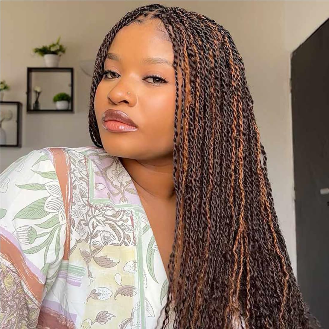 QVR Afro Kinkys Bulk Human Hair Braiding for Lock Repairs, Dreadlock Extensions, Twists Highlight Color