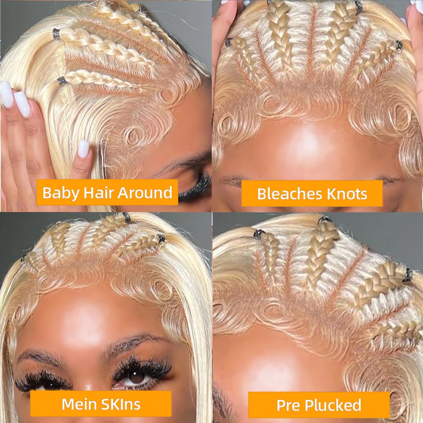 ZWJSH 26 Inch Blonde Wig Human Hair 613 Lace Front Wig Human Hair Honey Blonde Straight Lace Front Wigs Human Hair 13x4 HD Lace Front Wigs Human Hair Pre Plucked Glueless Colored Wigs for Women