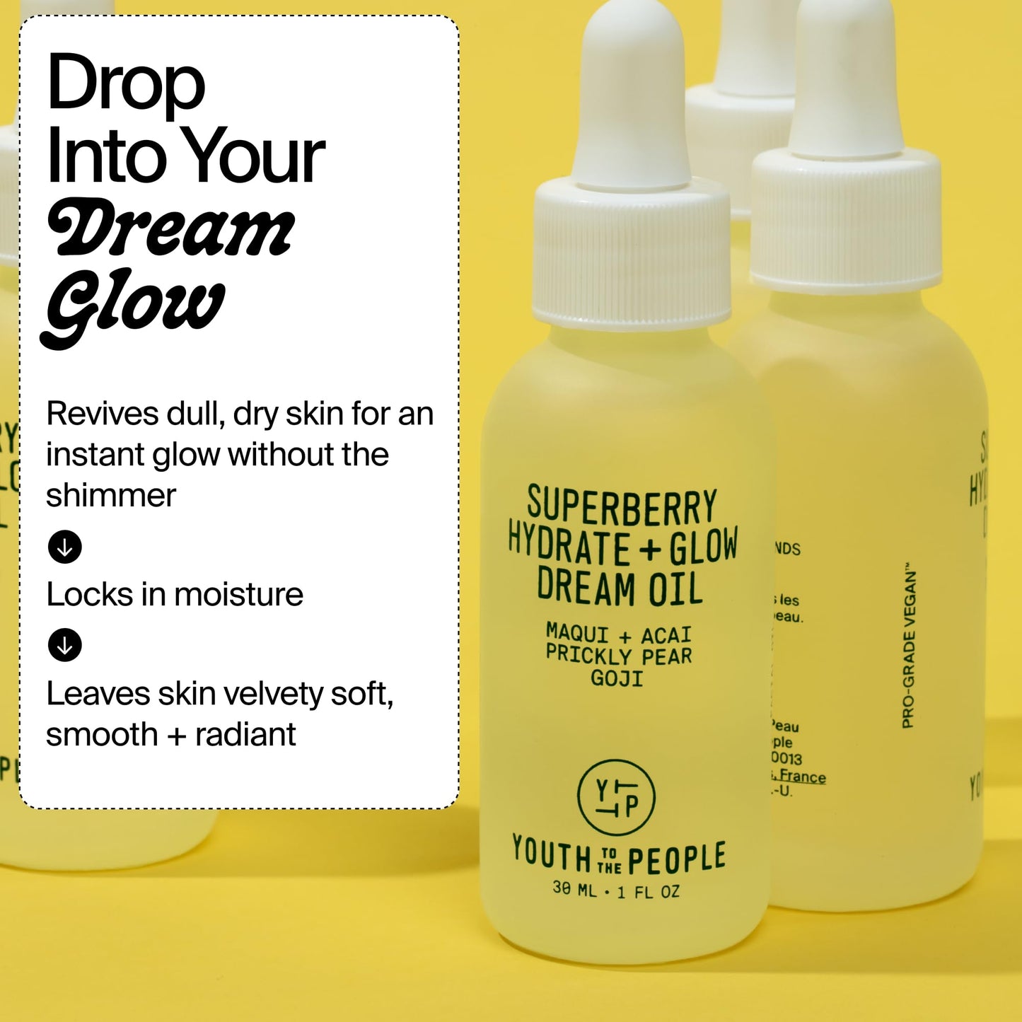 Youth To The People Hydrate + Glow Day to Night Duo, 2-Pc Skincare Bundle Set for Smooth + Radiant Skin, Superberry Dream Oil (1oz) + Superberry Overnight Dream Mask (2oz), Dull/Dry Skin Types