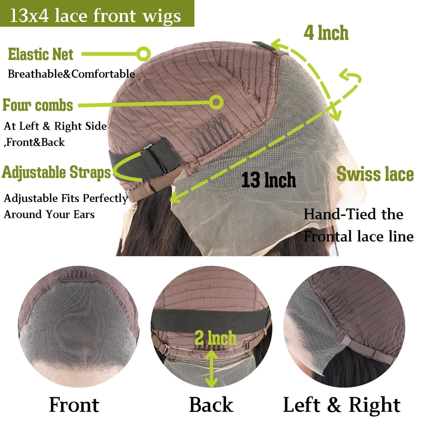 MAKATI Body Wave Lace Front Wigs Human Hair Pre Plucked 13x4 HD Lace Frontal Wigs Human Hair 180 Density Glueless Wig Body Wave Human Hair Lace Front Wigs for Black Women 26 Inch