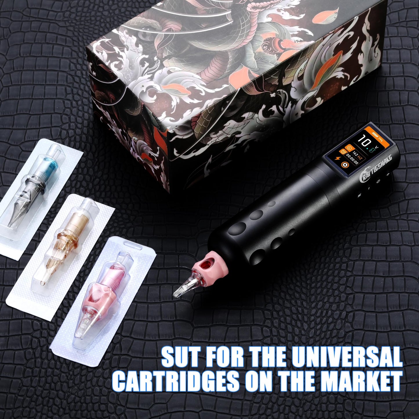 Rattlesnake Rotary Tattoo Machine Pen V4 Digital LED Display 4.2mm Stroke Length