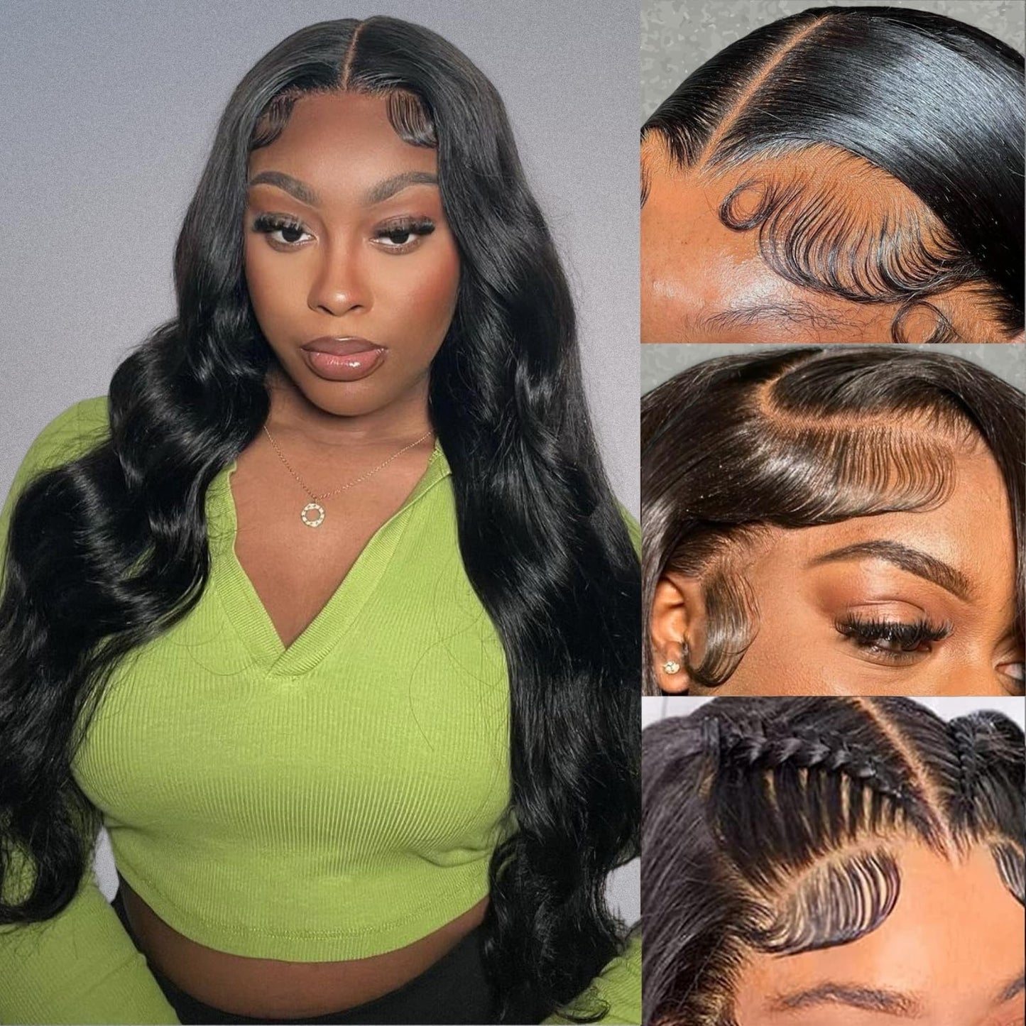 MAKATI Body Wave Lace Front Wigs Human Hair Pre Plucked 13x4 HD Lace Frontal Wigs Human Hair 180 Density Glueless Wig Body Wave Human Hair Lace Front Wigs for Black Women 26 Inch