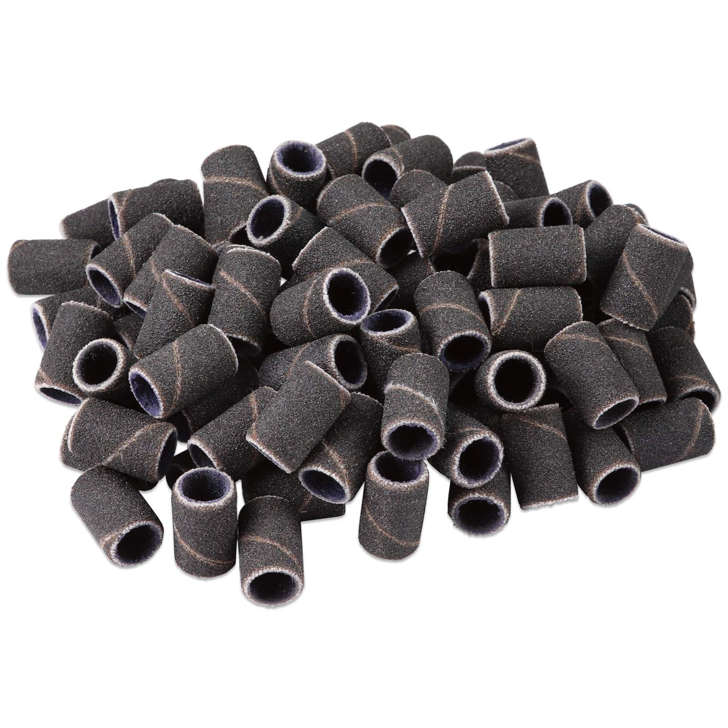 100 Pcs Large Black Nail Drill Bits Sanding Bands for Nail Drill 150 Coarse Grit – Nail File for Acrylic Nail Gel Manicures Pedicure