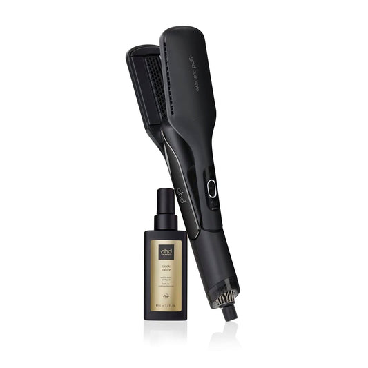 ghd Duet Style Power Couple ― Duet 2-in-1 Hot Air Hair Styler (Black) with Sleek Talker Wet to Sleek Hair Styling Oil (3.2 fl. Oz.)