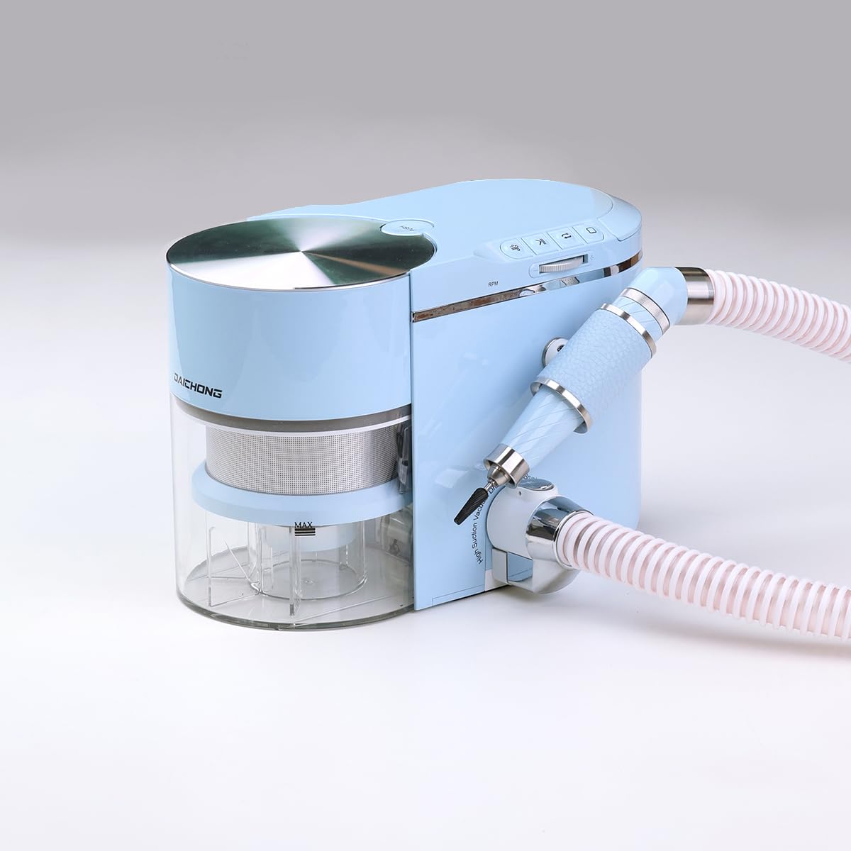 Daichong Mini Cyclone Nail Dust Collector and Grinder, Dual Function, Professional Nail Art Equipment (Serene Blue)