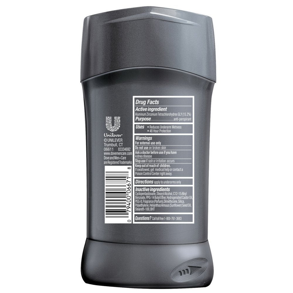 Dove Men+Care Antiperspirant Deodorant Stick Clean Comfort 2.7 oz (Pack of 12)