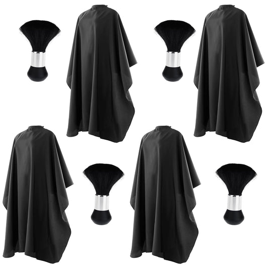 1 PACK Hair Salon Capes with Snap Closure Waterproof Hairdressing Styling Hair Cutting Coloring Nylon Cape with Brush for Barber Hairdressers