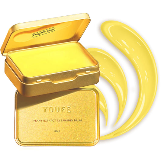 YOUFE Vitamin E Cleansing Balm, EraseFX Makeup Remover Balm, Oil-Based, Hydrating, Clean Beauty, Vegan, Slim Metal Tin with Magnetic Spatula, Suitable for All Skin Types, Daily Use & Travel, 3oz (85g)