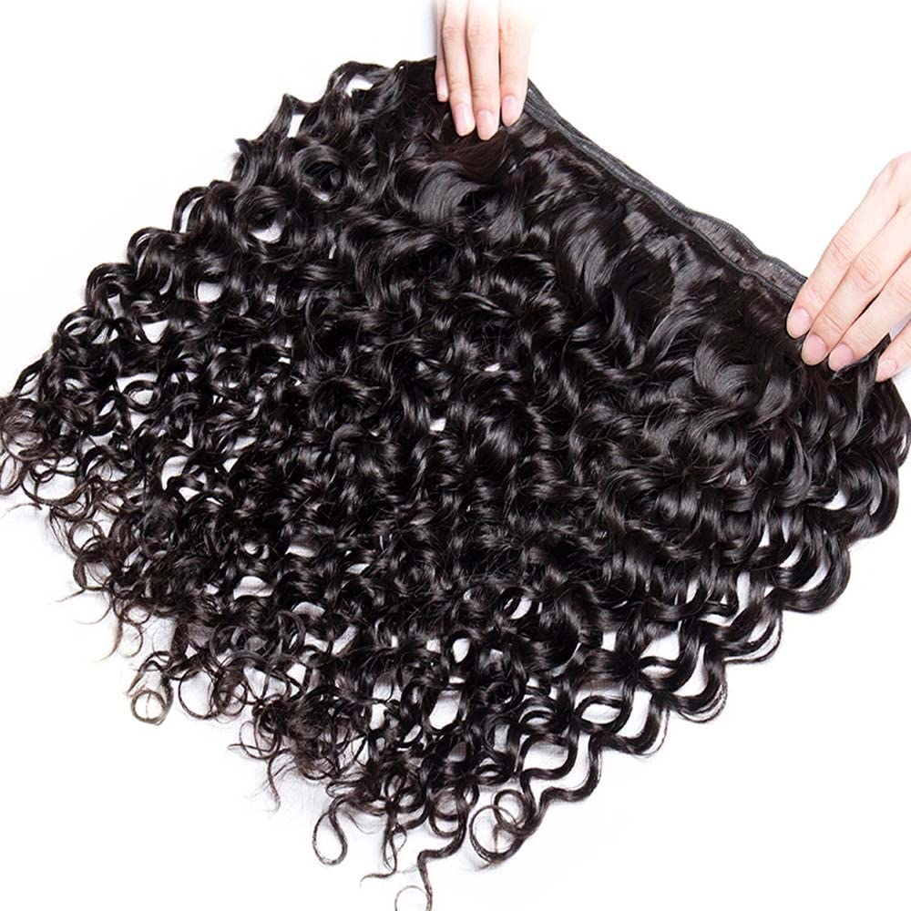 #1B Deep Curly Bundles Human Hair Color 1B Kinky Curly Bundles 8a Grade Double Weft Brazilian Remy Hair Weave Extensions Wet and Wavy Bundles Soft Silky for Black Women (26 28 30 inch,3 Bundles)