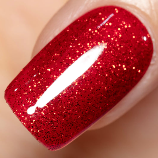 YTD Likomey Gel Nail Polish,15ml Red Glitter UV Nails Gel,Shiny Sparkly Salon Home DIY UV Manicure Nail Art Varnish,SF440