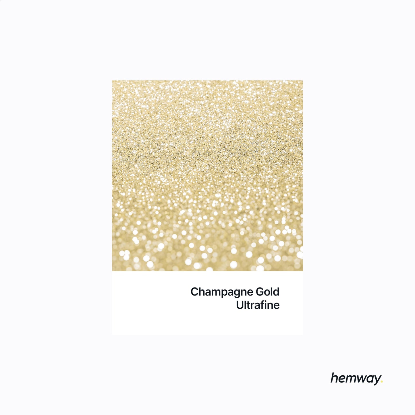 Hemway Premium Multi Purpose Glitter Dust Powder 100g / 3.5oz Arts & Crafts Wine Glass Decoration Weddings Cards Flowers Cosmetic Face Eye Body Nails Skin Hair (Champagne)