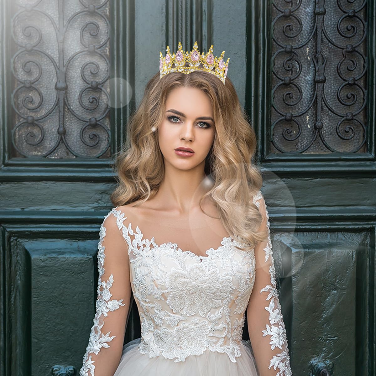 YOUlDIANZI Queen Crown Rhinestone Wedding Crowns and Tiaras for Women Costume Party Hair Accessories Princess Birthday Crown Crystal Bridal Crown