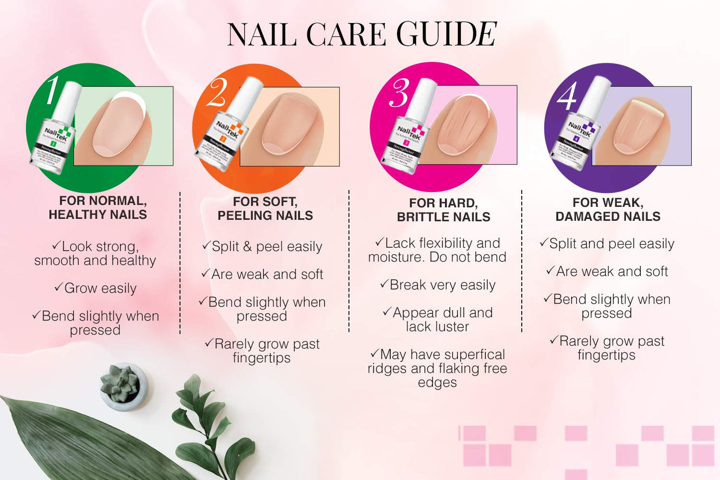 Nail Tek Protection Plus 3, Nail Strengthener for Hard and Brittle Nails, 0.5 oz, 1-Pack