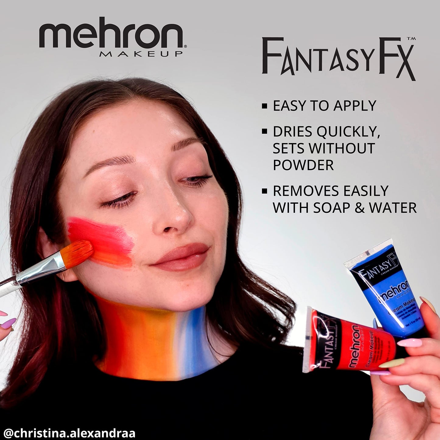 Mehron Makeup Fantasy FX Cream Makeup | Water Based | Halloween | Yellow Face & Body Paint For Adults 1 fl oz (30ml) (YELLOW)