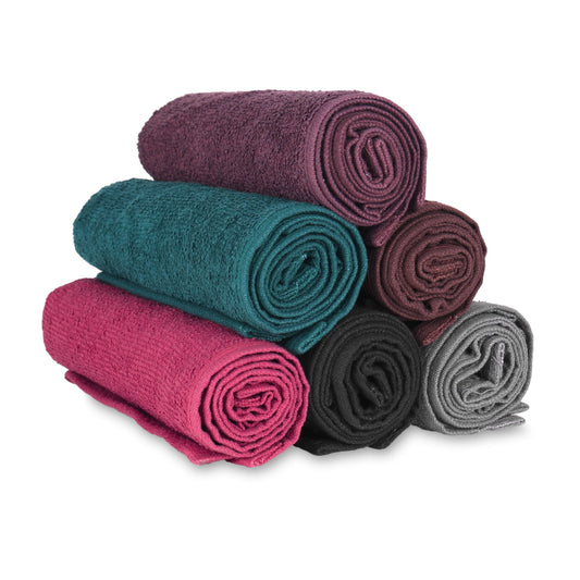 Arkwright Bleach Proof Salon Towels Bulk - Case of 180 - Highly Absorbent, 100% Cotton, Quick Dry Spa Face Towel for Hair Stylist, Barber, Pedicure, and Esthetician, 16 x 27 in, Black
