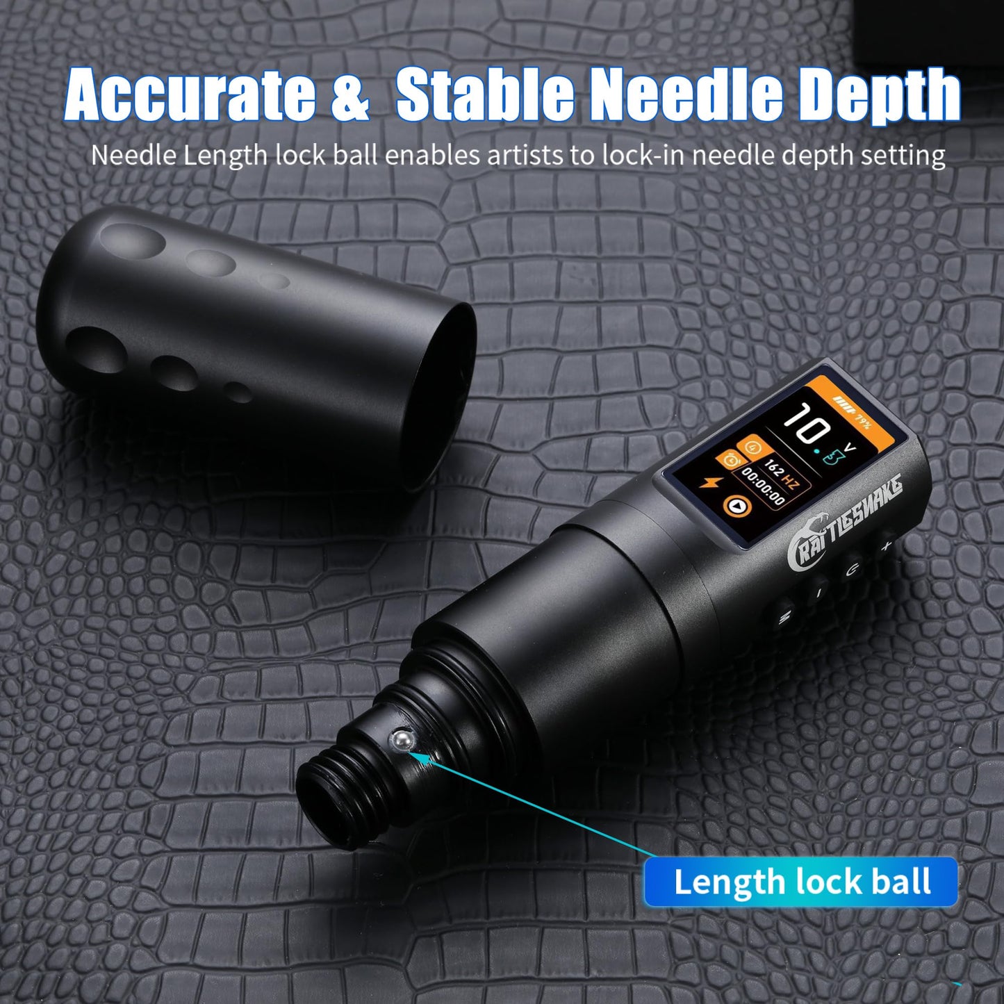 Rattlesnake Rotary Tattoo Machine Pen V4 Digital LED Display 4.2mm Stroke Length