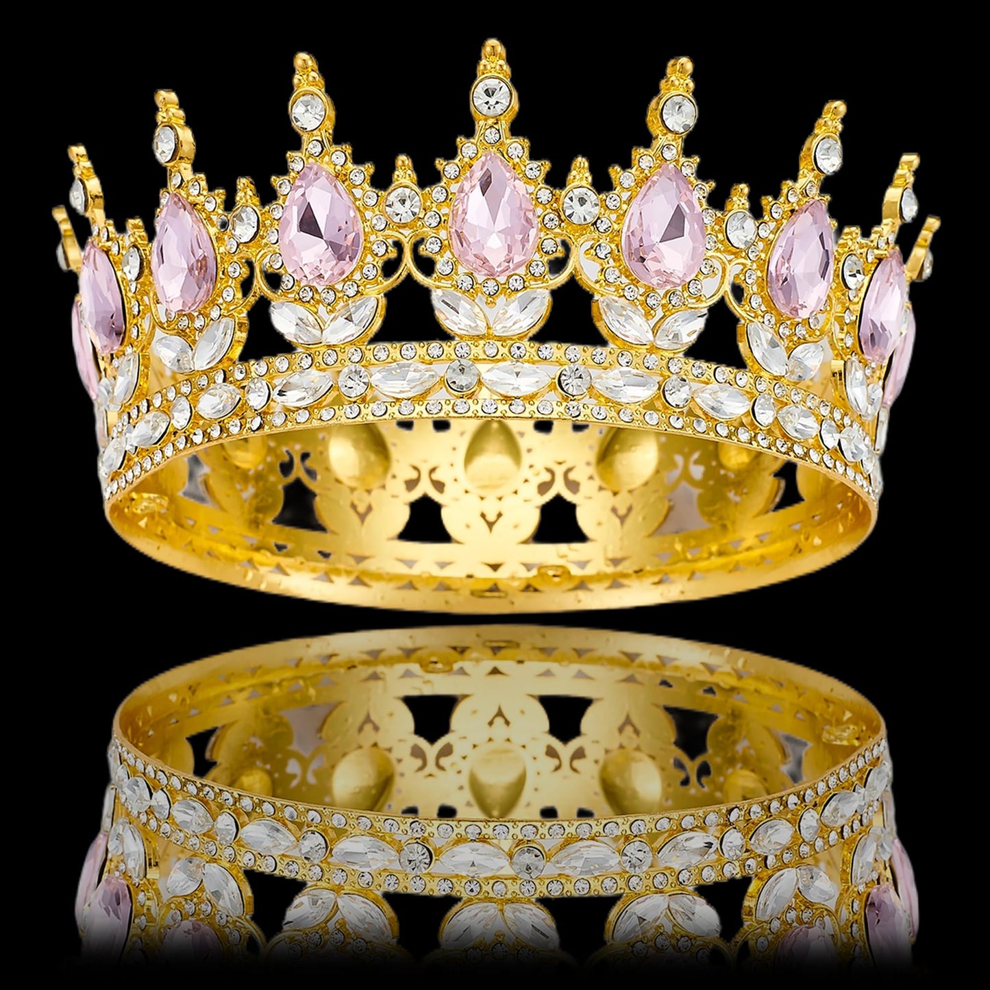 YOUlDIANZI Queen Crown Rhinestone Wedding Crowns and Tiaras for Women Costume Party Hair Accessories Princess Birthday Crown Crystal Bridal Crown