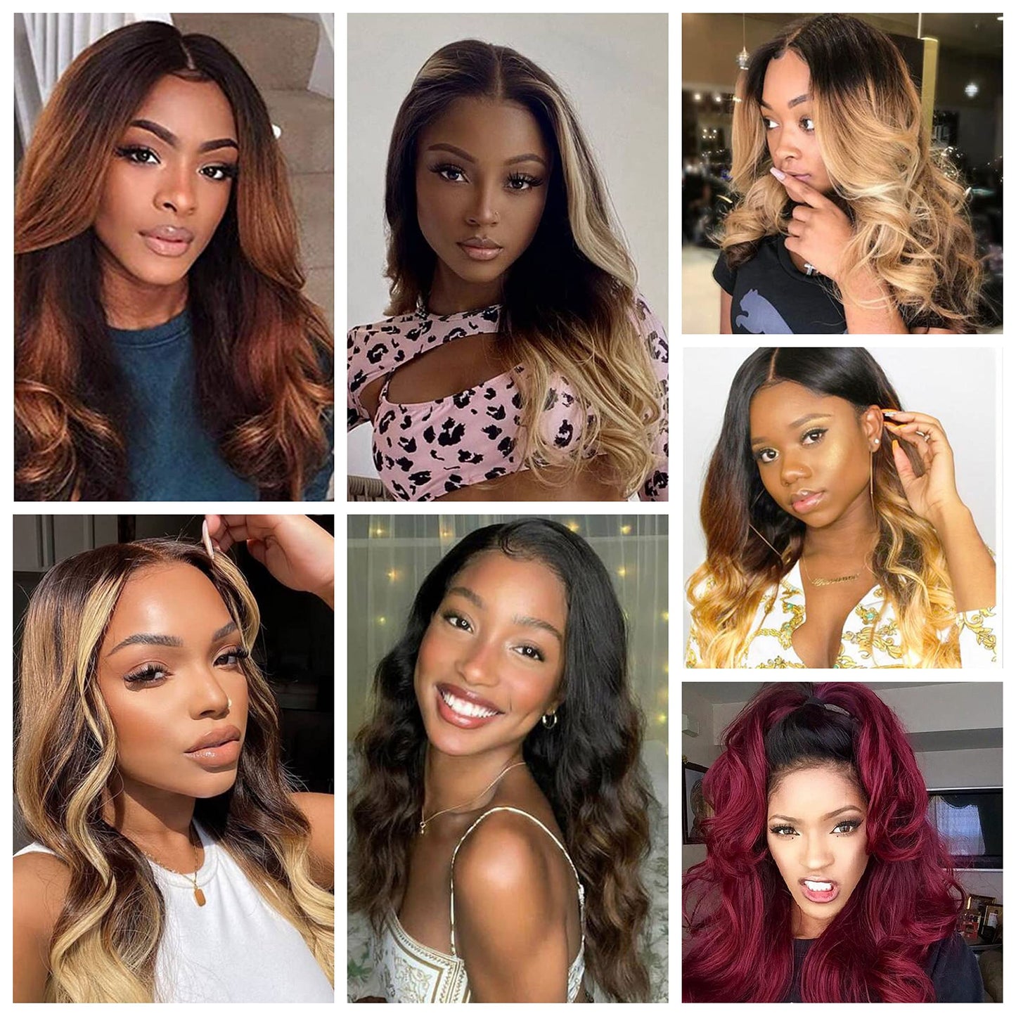 Lovenea 2 Tone Ombre Body Wave Hair 3 Bundles with 4x4 Lace Closure 100% Unprocessed Brazilian Remy Virgin Hair Body Wave Human Hair Bundles with Free Part Closure(T1B/99J, 12 14 16+10)